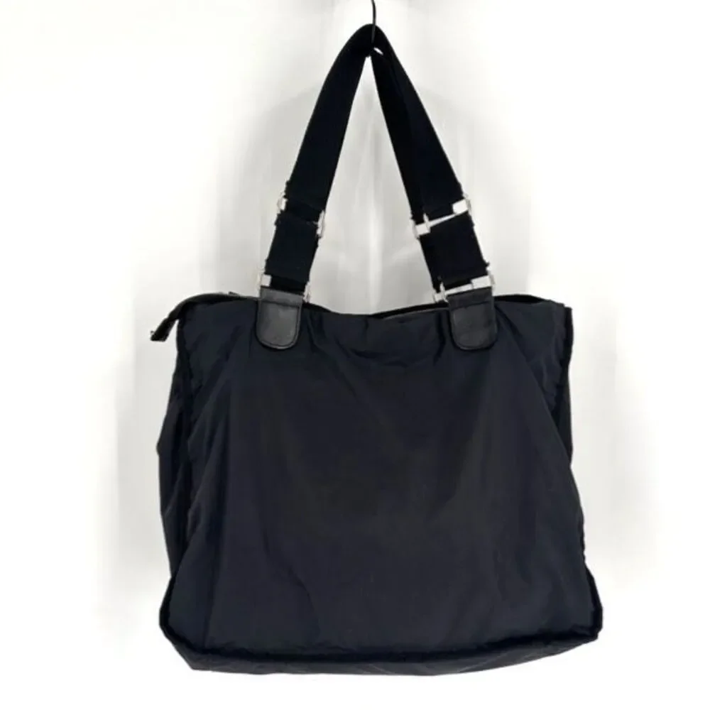 Vintage Y2K Banana‎ Republic Men’s Travel Tote Carry On Nylon & Leather Bag